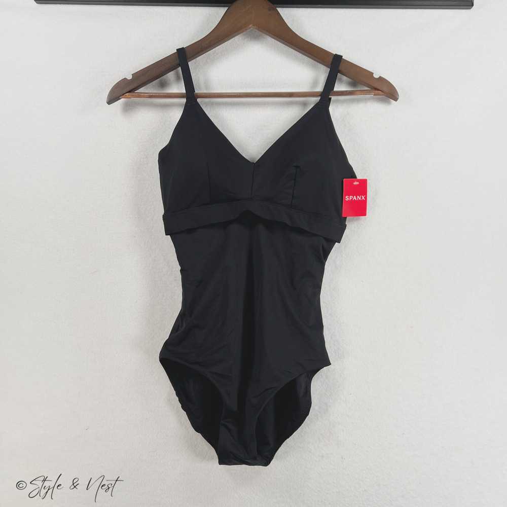 SPANX One Piece Swimsuit XS Shaping Swimwear Resort Coastal NWT